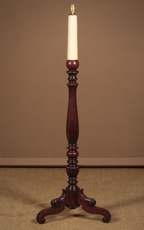 Mahogany Standard Lamp C.1930.