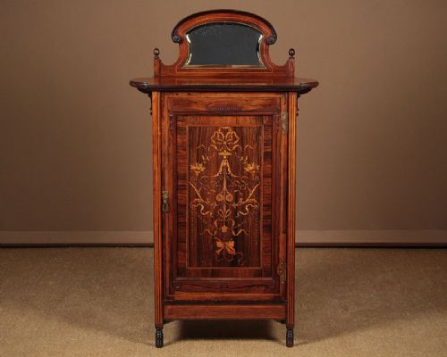 Inlaid Rosewood Music Cabinet C.1890.