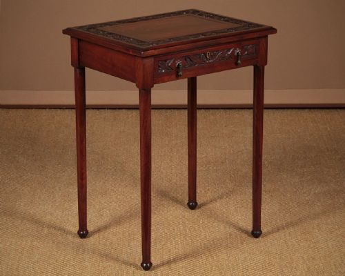 Small Carved Walnut Side Table C.1900