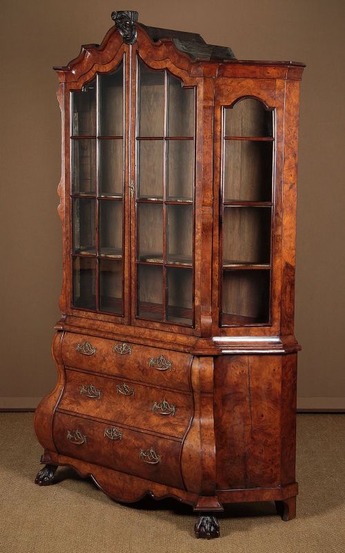 Dutch Walnut Display Cabinet C.1820.