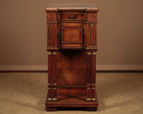 Rosewood & Marble Top Side Cabinet C.1880.