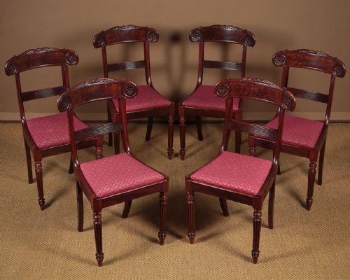 Six William IV Mahogany Dining Chairs C.1835.