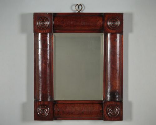 Small Regency Oak Frame Mirror C.1830.