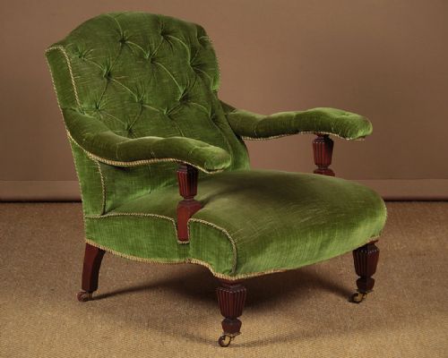 Late 19th.c. Button Back Easy Armchair C.1880.
