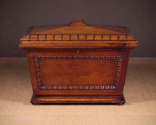 Large Oak Sarcophagus Cellarette C.1860.