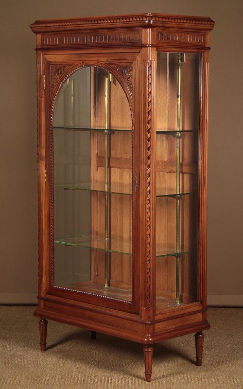 French Walnut Vitrine C.1900.
