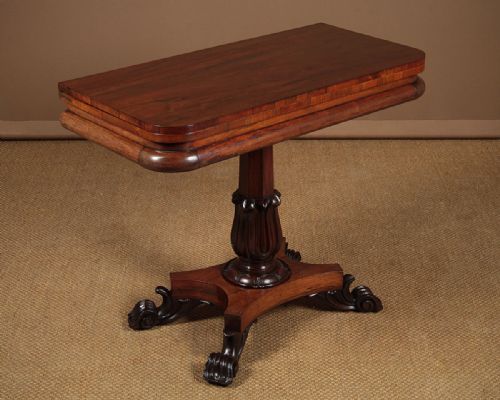 Regency Rosewood Fold Over Supper Table C.1830.