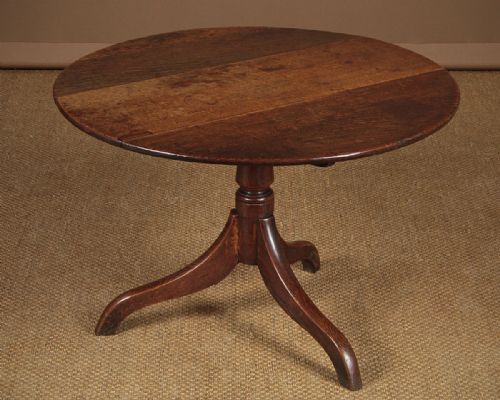 Reduced Oak Tripod Coffee Table C.1800.