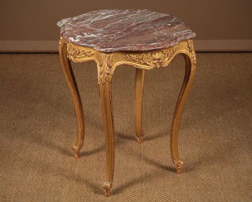 Small Giltwood & Marble Top Table C.1930.