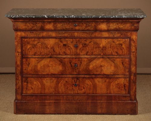 Walnut & Marble Top Commode 1860.