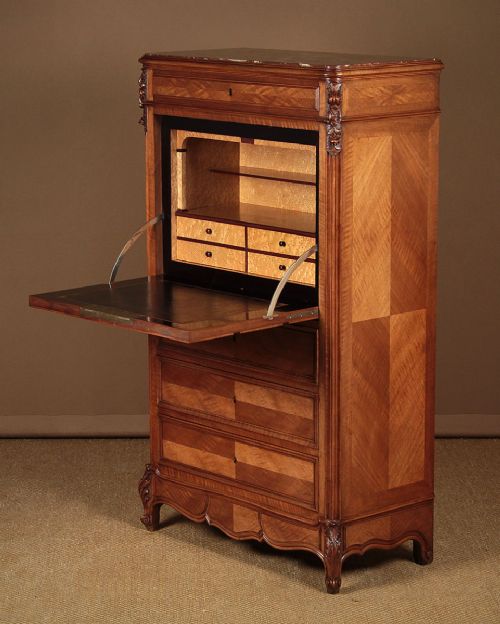 Walnut Secretaire Abattant C.1910.