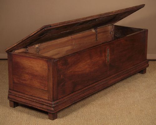 Long Low Elm Coffer C.1760