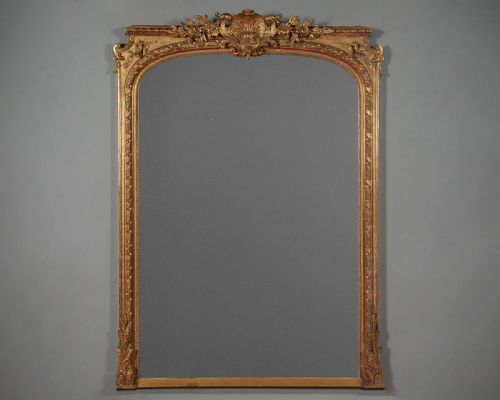 Large Gilt Overmantle Mirror C.1880.