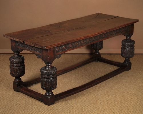 16th.c. Style Oak Refectory Table