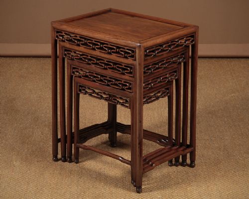 Chinese Padouk Quartetto Nest of Tables C.1930