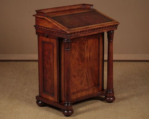 Mahogany Davenport Writing Desk by Saunders & Woolley C.1840.