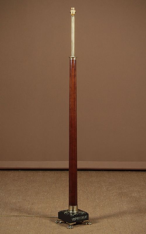 Empire Style Mahogany Standard Lamp C.1930