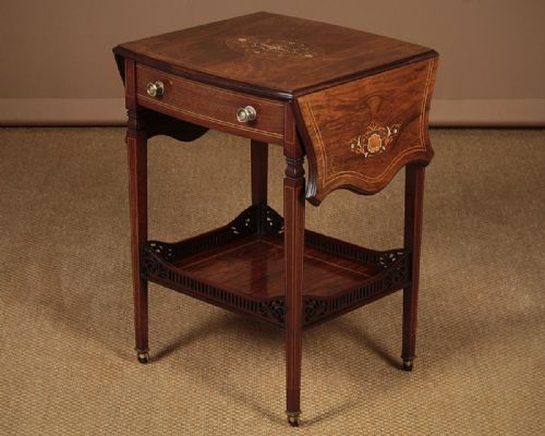 Small Inlaid Rosewood Pembroke Table C.1905
