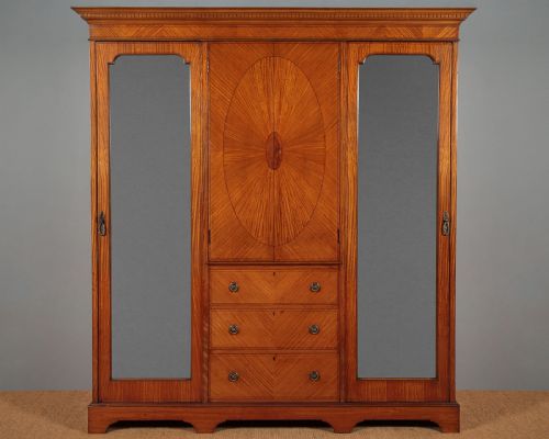 Satinwood Combination Wardrobe C.1905
