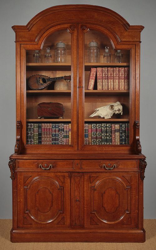 Tall Oak Bookcase C.1890