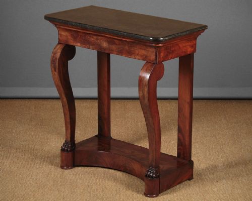 Small Mahogany & Marble Top Console Table C.1840