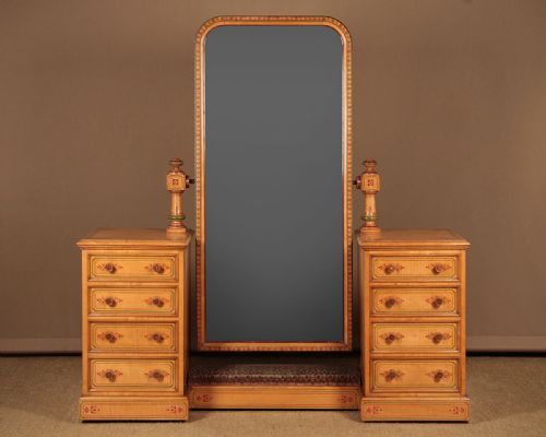 Dressing Mirror & Drawers by Lamb of Manchester C.1850.