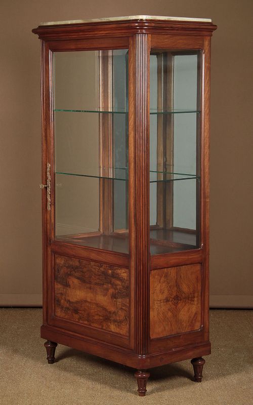 Small Walnut Vitrine C.1910