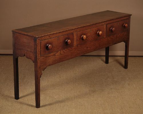 Georgian Oak Open Dresser Base C.1810