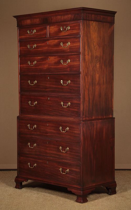 Georgian Mahogany Chest on Chest C.1800