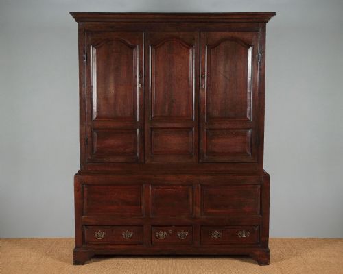 Large Welsh Oak Tack Cupboard C.1780