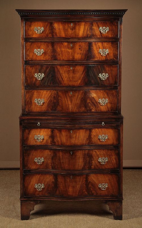 Small Mahogany Chest on Chest C.1930