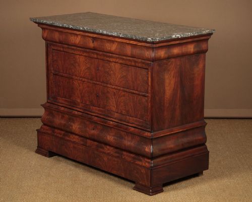 Large Mahogany & Marble Top Commode C.1860