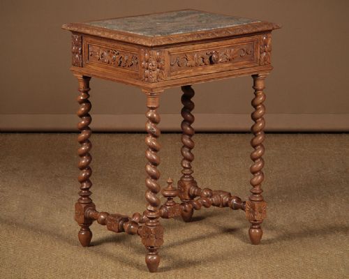 Small Carved Oak Side Table C.1910.