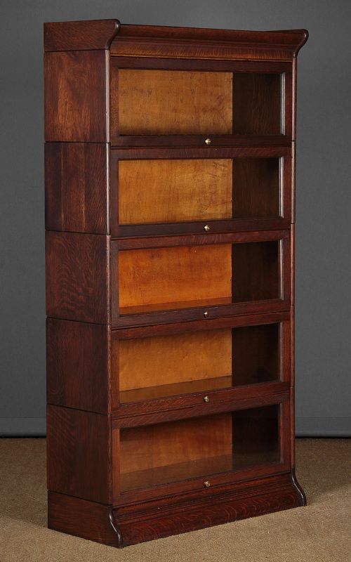 Edwardian Oak Stacking Office Bookcase C.1910.