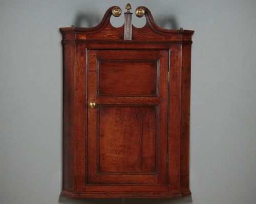 Georgian Oak Corner Cupboard C.1810