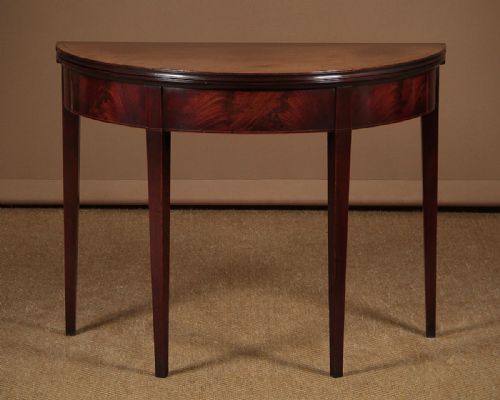 Georgian Demi-lune Fold Over Supper Table C.1800