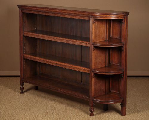 Edwardian Oak Open Bookcase C.1905