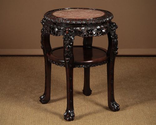Large Chinese Marble Top Wine Table C.1890