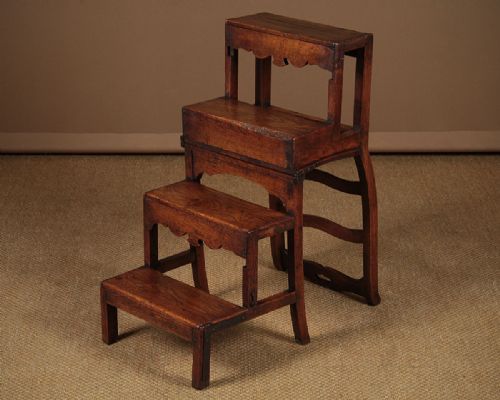 Metamorphic Library Steps & Side Chair C.1800