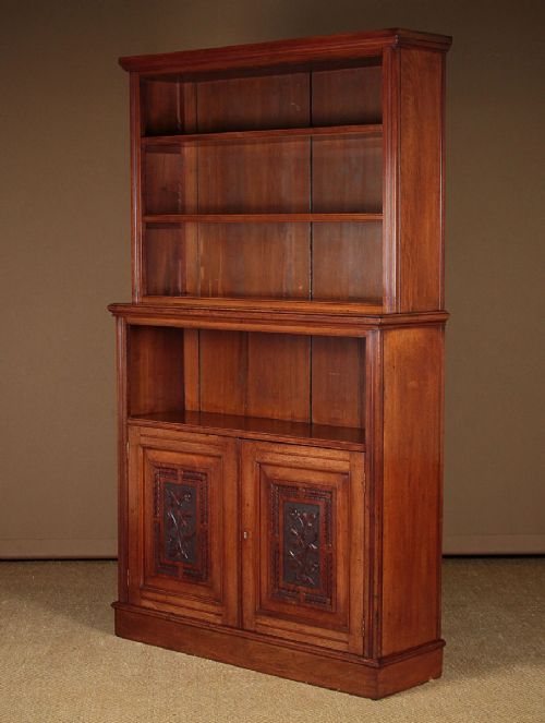 Walnut Open Bookcase C.1890