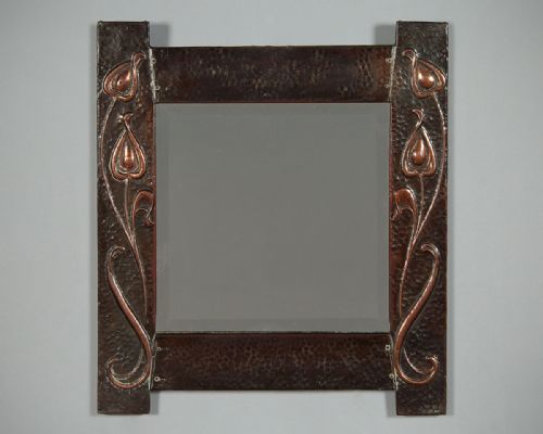 Arts & Crafts Copper Wall Mirror C.1900
