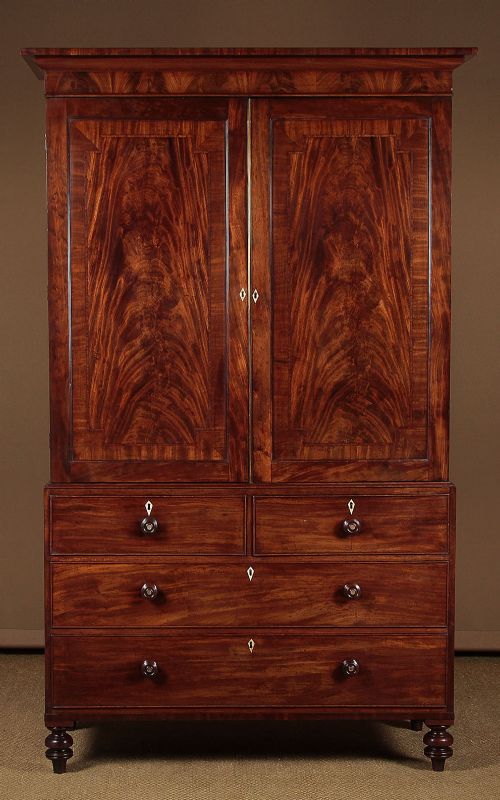 Mahogany Linen Press C.1830