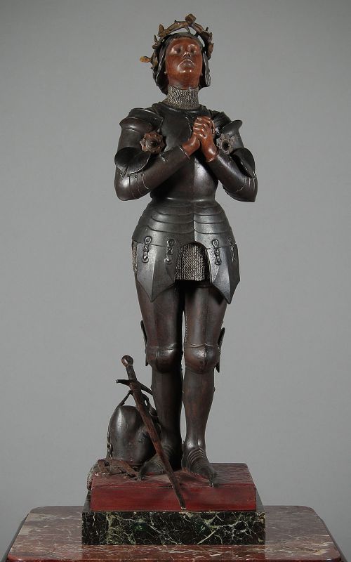 Painted Metal Figure of Joan of Arc C.1890