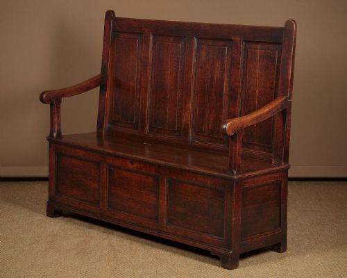Welsh Oak Box Settle C.1800