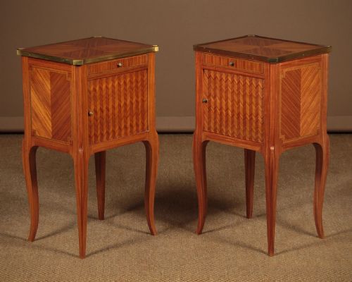 Tambour Front Bedside Cabinets.