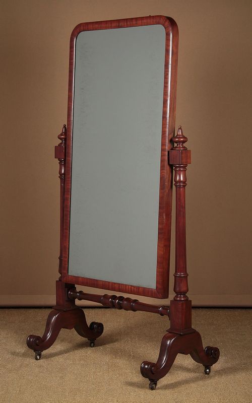 Dressing or Cheval Mirror on Stand C.1860.