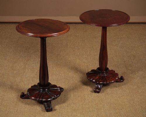 Pair of Rosewood Tripod Wine Tables C.1880.