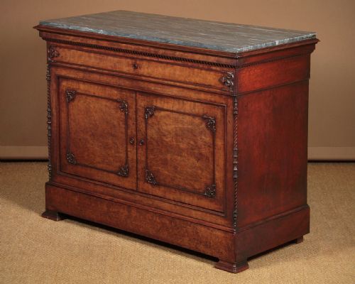 Marble Top Secretaire & Linen Press C.1880
