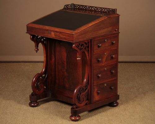 Rosewood Davenport Writing Desk C.1860