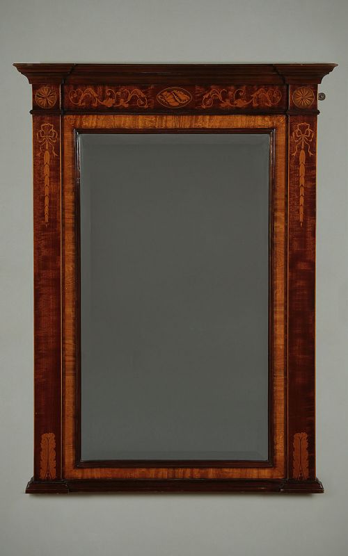 Marquetry Inlaid Mirror C.1910